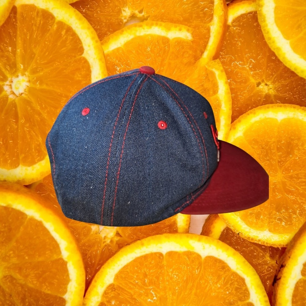 Supply Headwear Company Street Bullies Blue-Red Denim‎ Cap - Picture 5 of 7